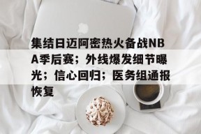 关于集结日迈阿密热火备战NBA季后赛；外线爆发细节曝光；信心回归；医务组通报恢复的信息-开云体育